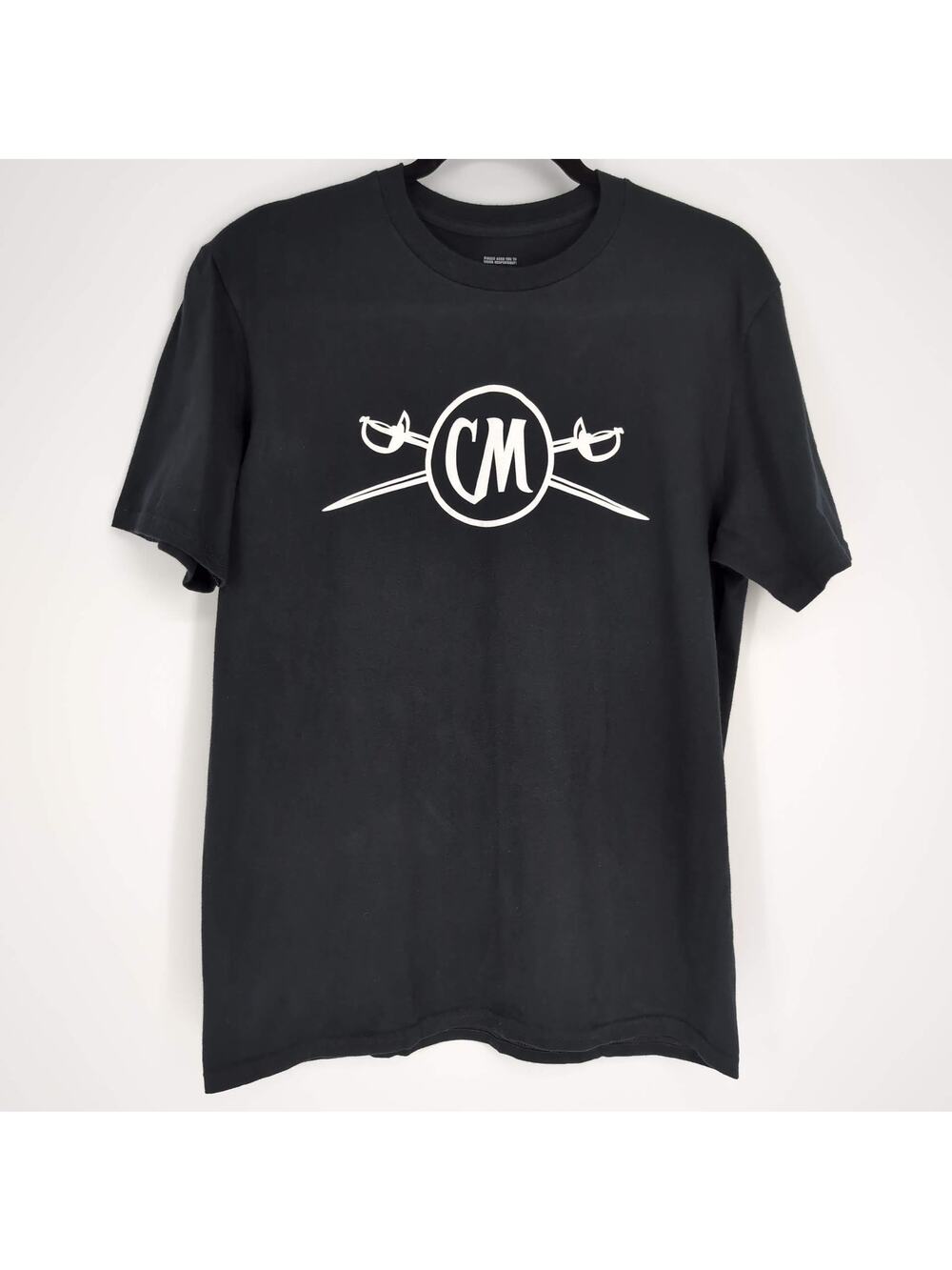 Tangerine Unisex Black with White Captain Morgan Logo Cotton T-Shirt - Size M